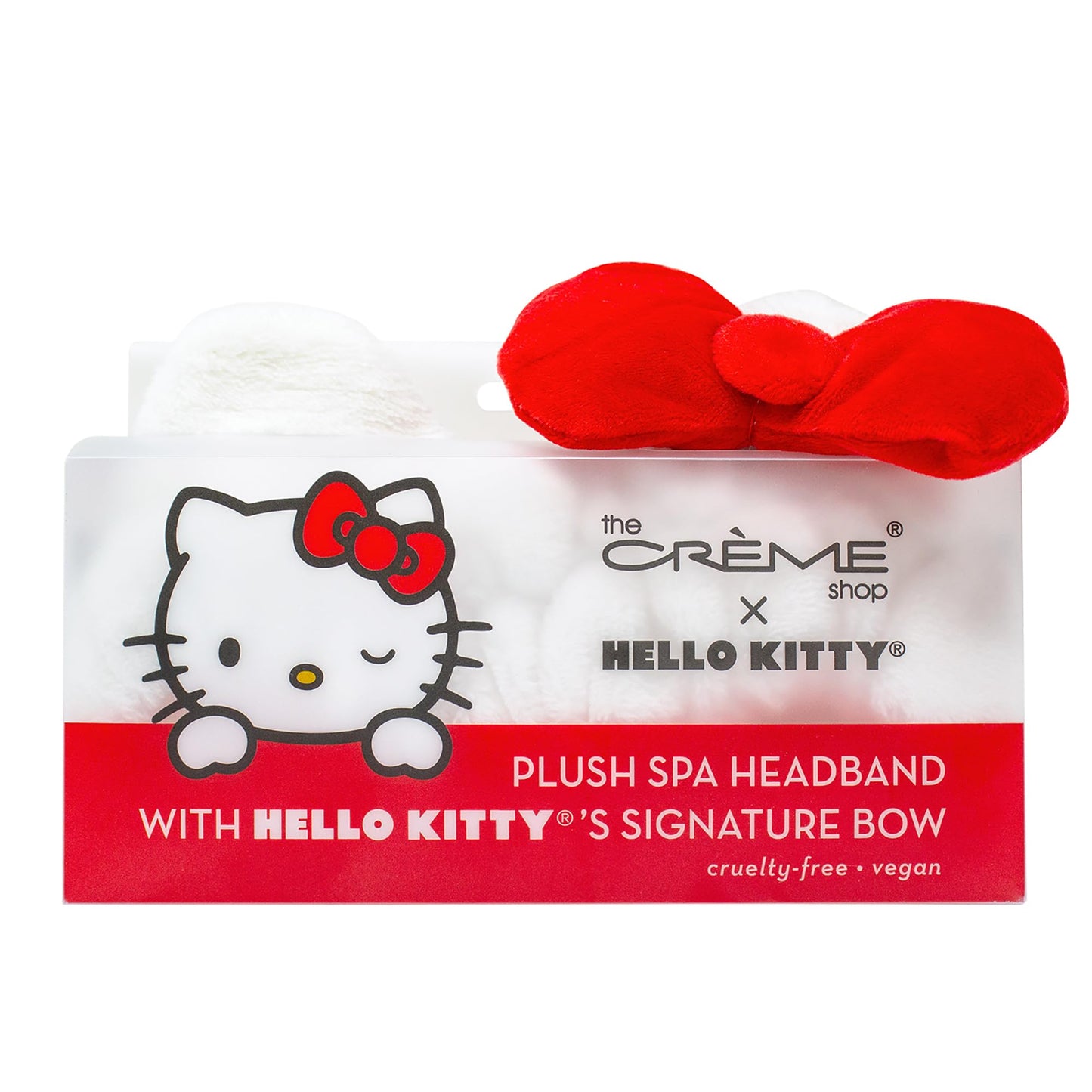 Hello Kitty Plush Spa Headband w/ Bow (Red)