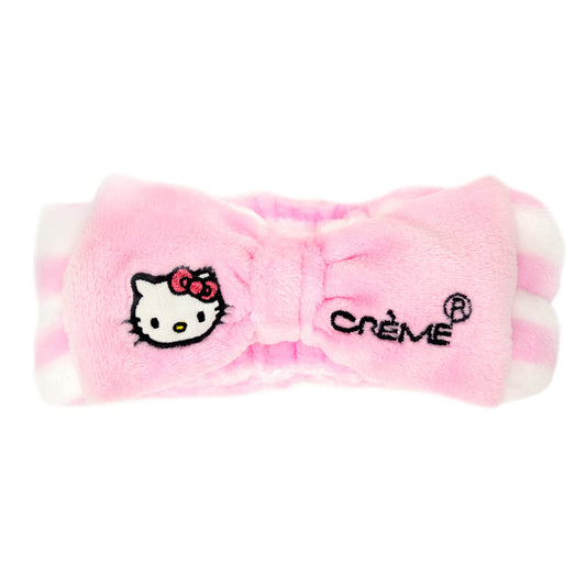 Hello Kitty Plush Spa Headband (Pink Stripe)