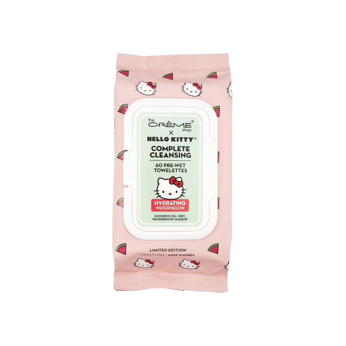 Hello Kitty Complete Cleansing Towelettes 60CT (Hydrating Watermelon)