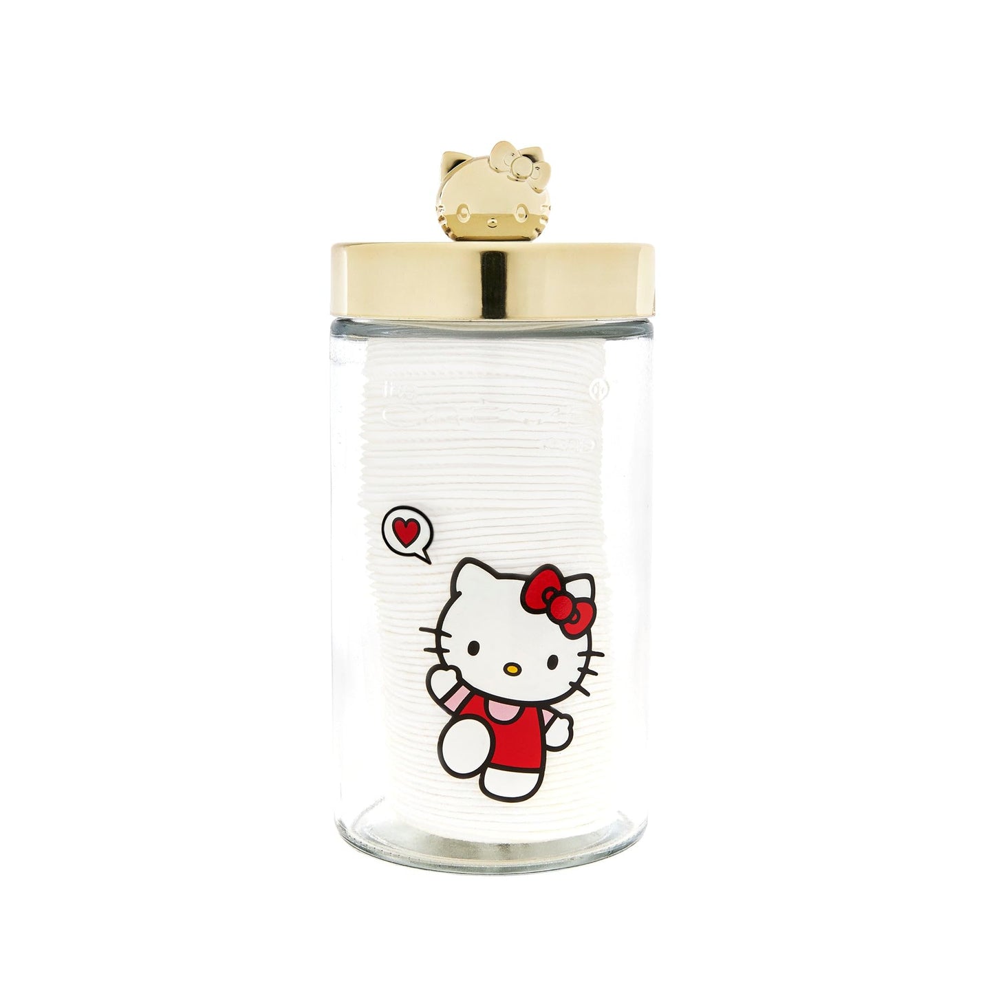 Hello Kitty Chic Large Reusable Jar+Premium Cotton Pads