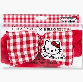 Hello Kitty Plush Spa Headband (Red Gingham)